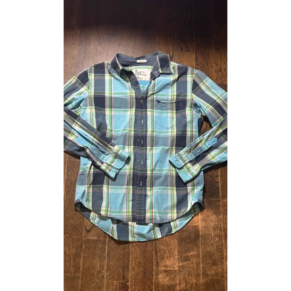 American Eagle Outfitters Athletic Fit No. 77 Plaid Button-Down Shirt Men's M